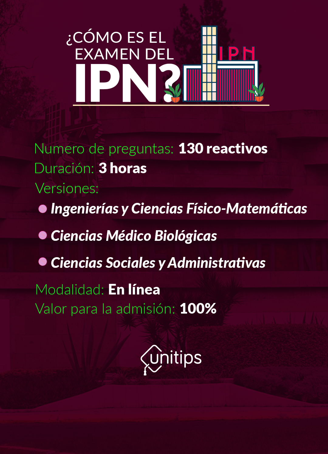 Examen del IPN temario y estructura 2024